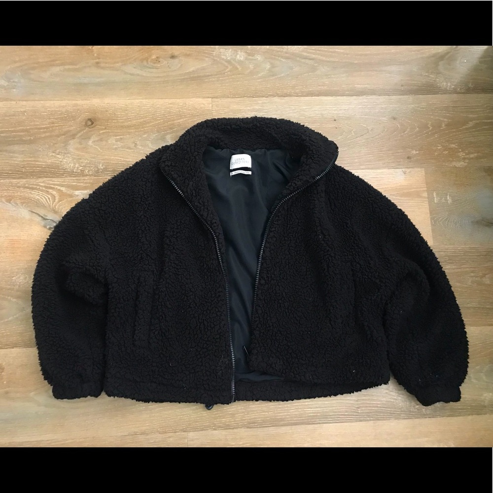 Urban Outfitters Black Fluffy Jack